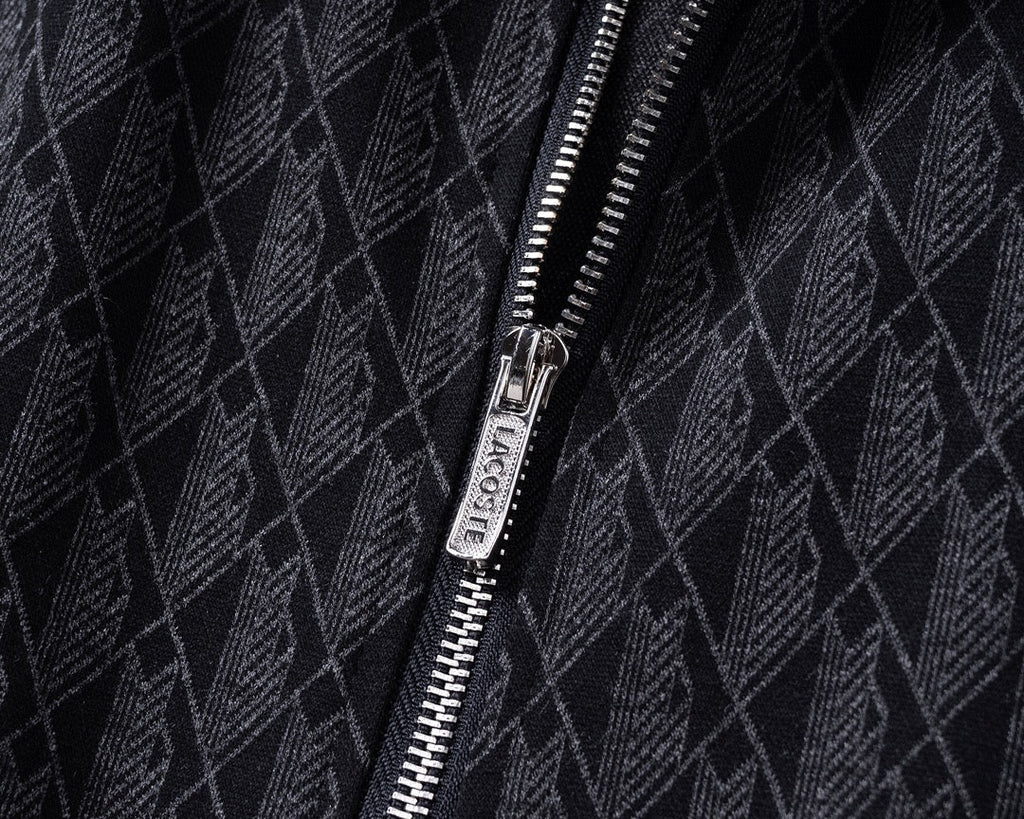 Fato de Treino Lacoste Jacquard Losango Preto