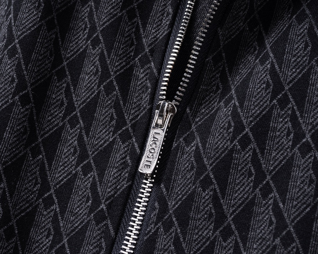 Fato de Treino Lacoste Jacquard Losango Preto