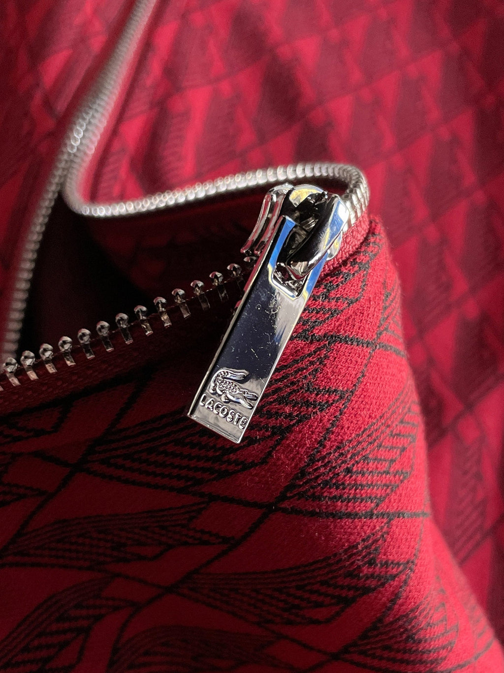 Fato de Treino Lacoste Jacquard Losango Vermelho Gold Edition