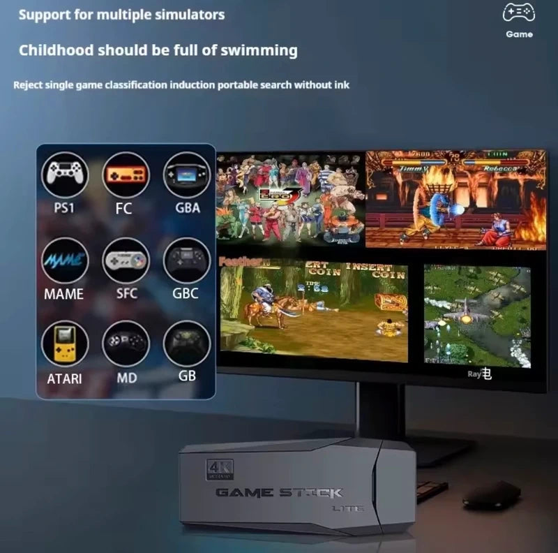 Console Retrô Game Stick 4K +20.000 Jogos Clássicos
