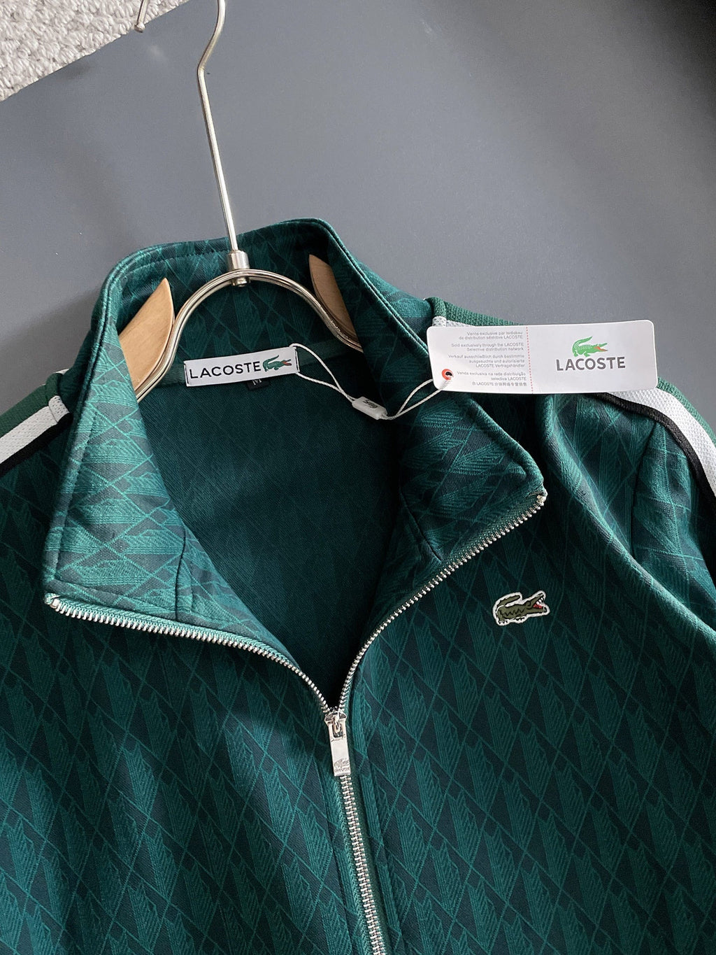 Fato de Treino Lacoste Jacquard Losango Verde