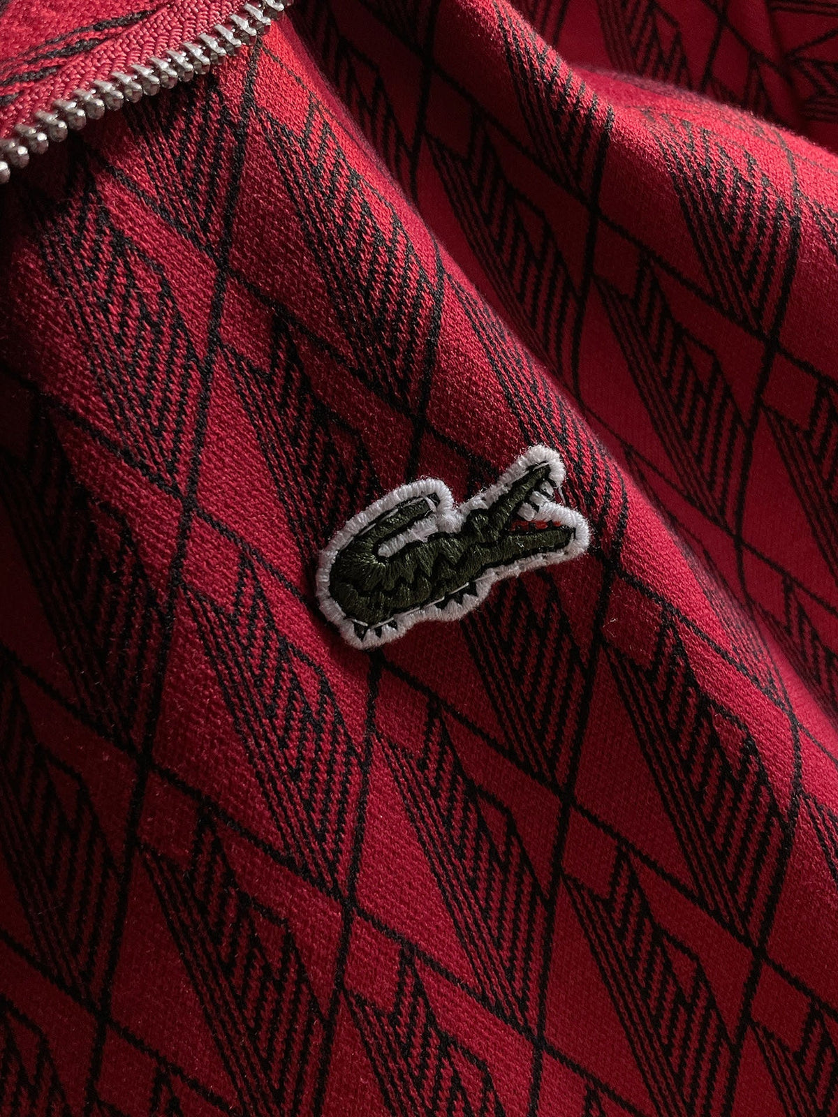 Fato de Treino Lacoste Jacquard Losango Preto