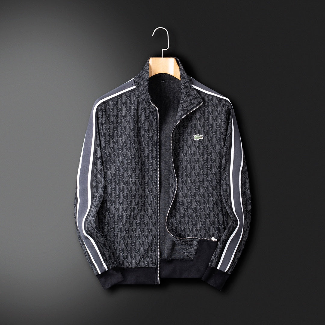 Fato de Treino Lacoste Jacquard Losango Preto