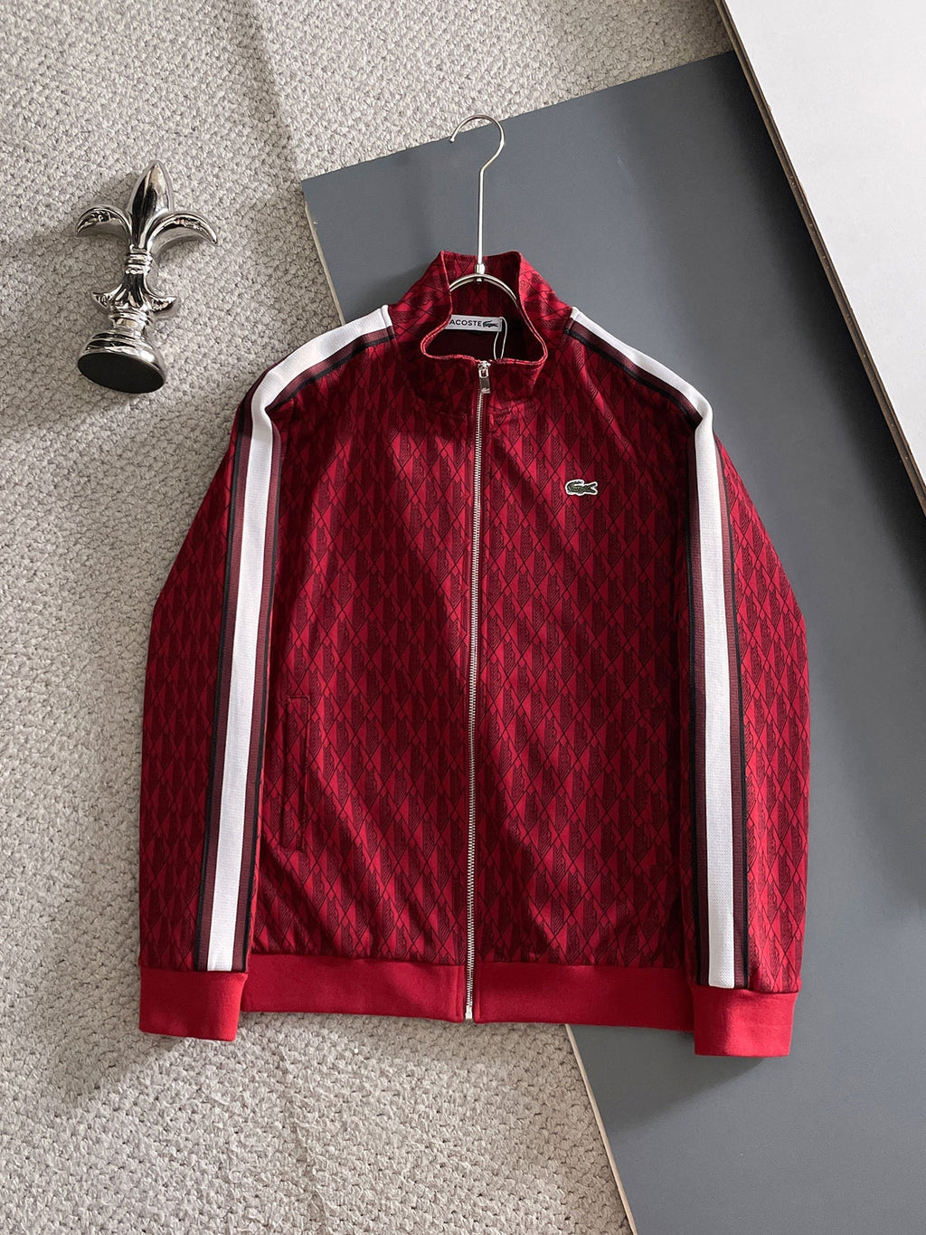 Fato de Treino Lacoste Jacquard Losango Preto