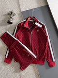 Fato de Treino Lacoste Jacquard Losango Vermelho Gold Edition
