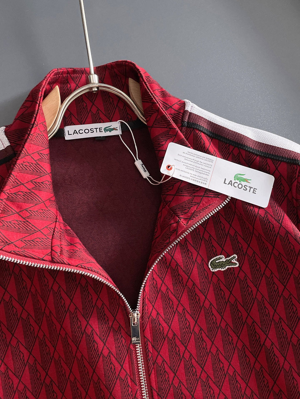 Fato de Treino Lacoste Jacquard Losango Preto