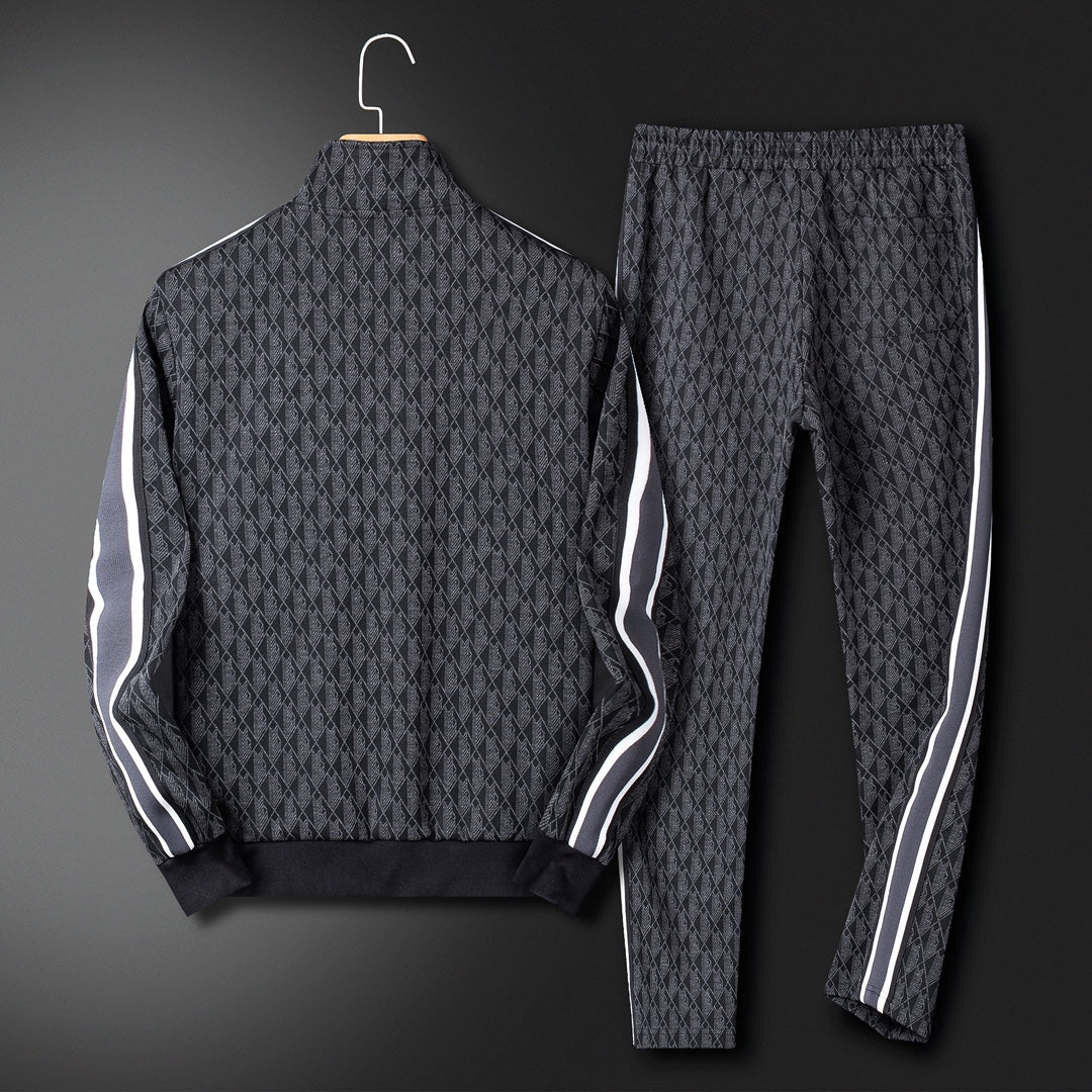 Fato de Treino Lacoste Jacquard Losango Preto