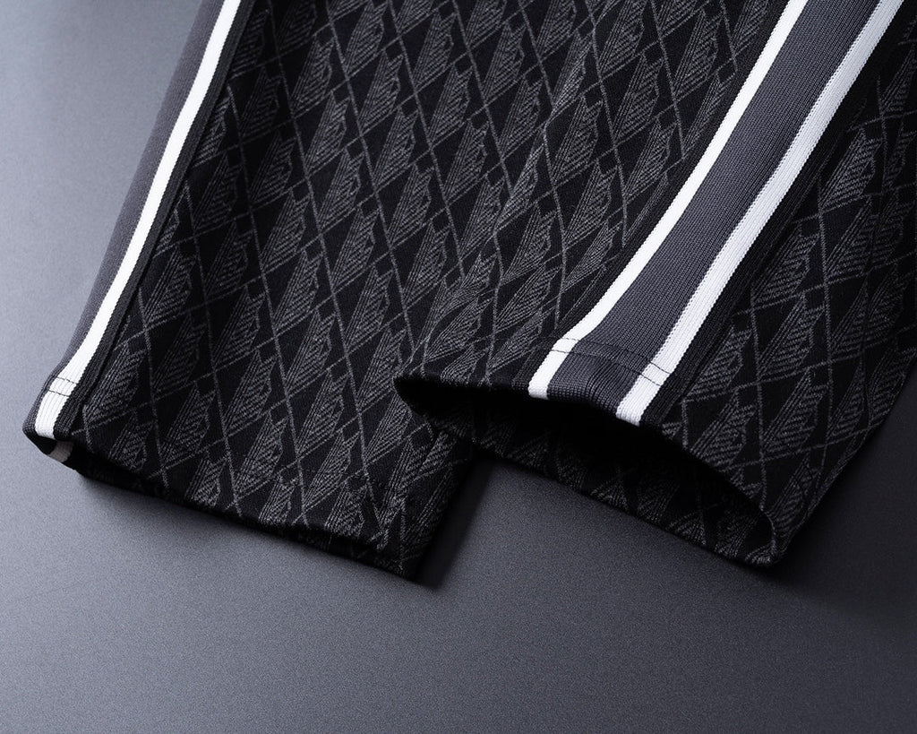 Fato de Treino Lacoste Jacquard Losango Preto