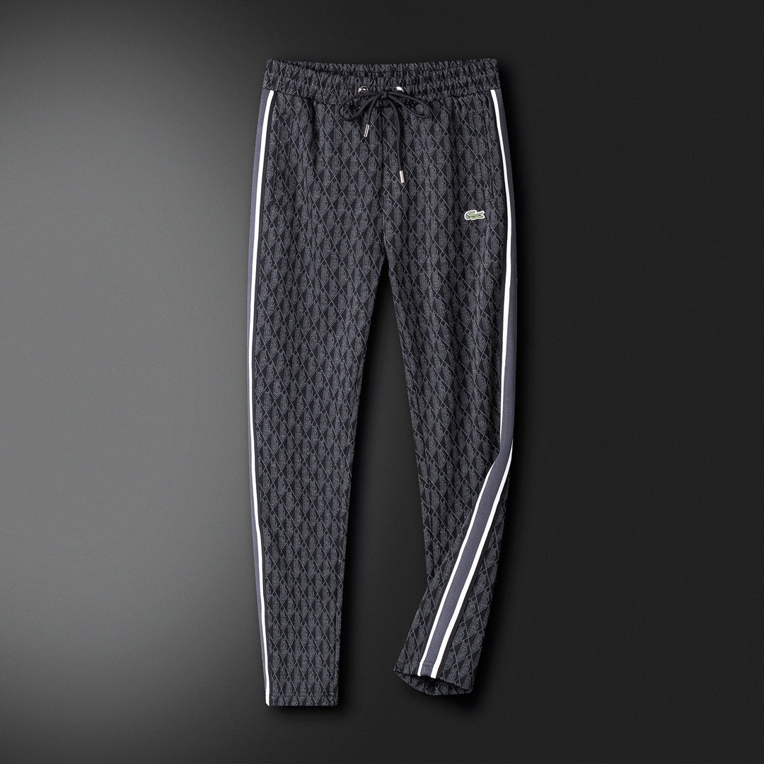 Fato de Treino Lacoste Jacquard Losango Preto