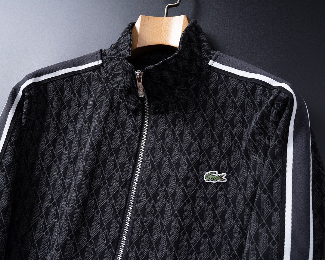 Fato de Treino Lacoste Jacquard Losango Preto