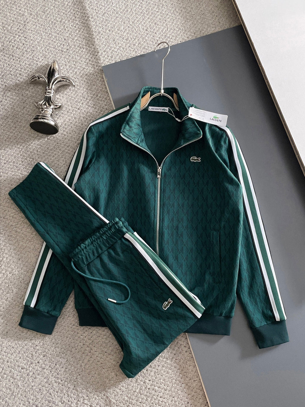 Fato de Treino Lacoste Jacquard Losango Verde