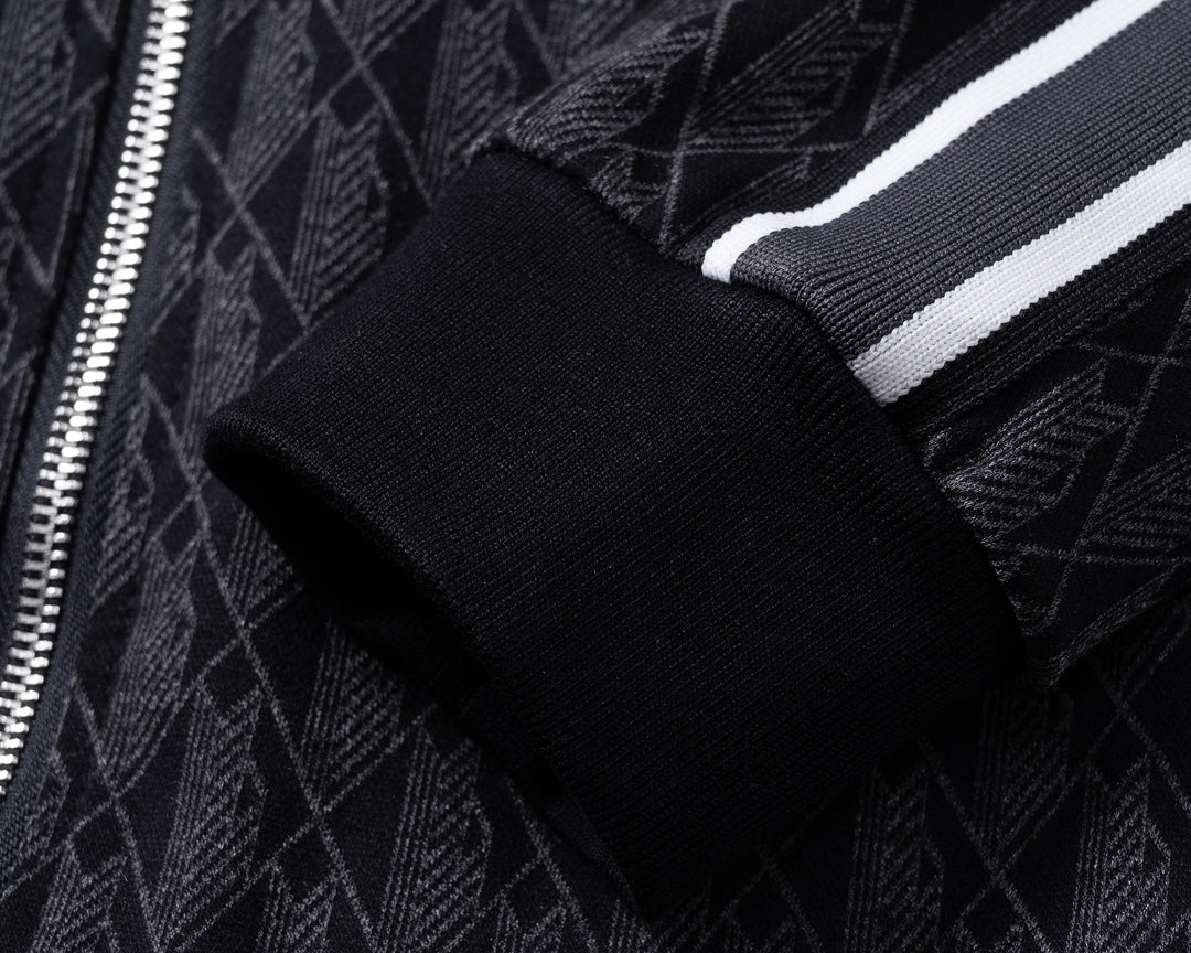 Fato de Treino Lacoste Jacquard Losango Preto