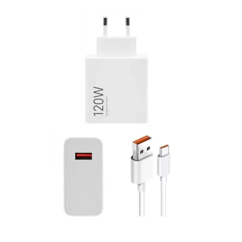 Carregador XIAOMI HyperCharge Combo USB-A 120W (120W - 1x USB-A - Branco)