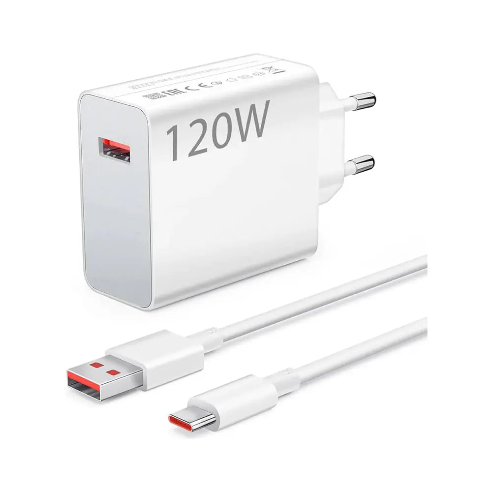 Carregador XIAOMI HyperCharge Combo USB-A 120W (120W - 1x USB-A - Branco)